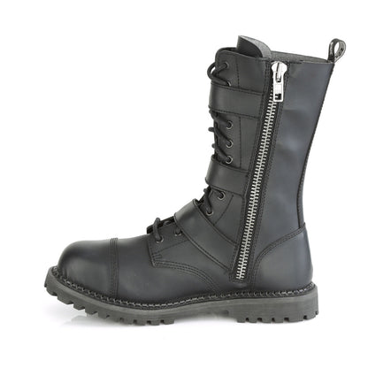 Demonia Cult Value | "Riot-12BK" Boots - Black Vegan Leather