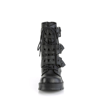 Demonia Cult Latest | "Bratty-118" Boots - Black Vegan Leather