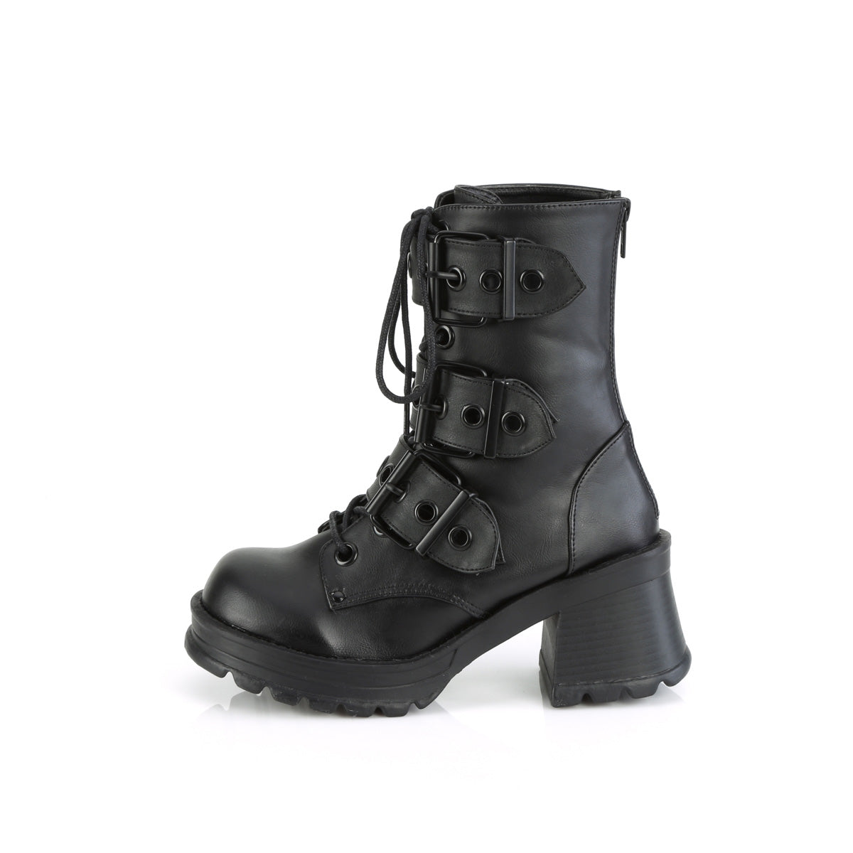 Demonia Cult Latest | "Bratty-118" Boots - Black Vegan Leather