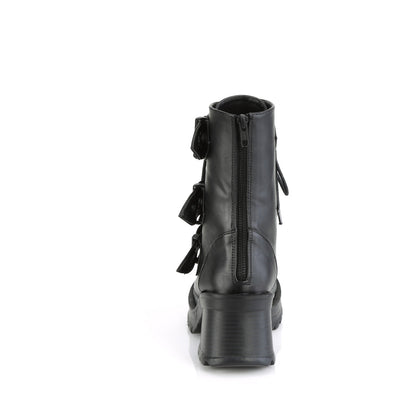 Demonia Cult Latest | "Bratty-118" Boots - Black Vegan Leather