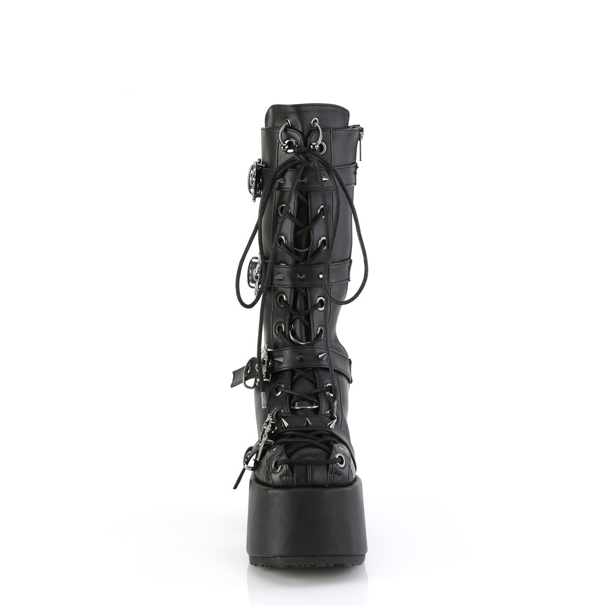 Demonia Cult Quality | "Camel-115" Boots - Black Vegan Leather