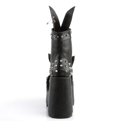 Demonia Cult Exclusive | "Camel-202" Boots - Black Vegan Leather