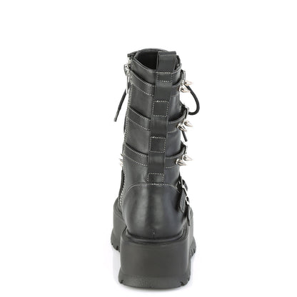 Demonia Cult Classic | "Slacker-165" Boots - Black Vegan Leather