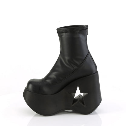 Demonia Cult Great Value | "Dynamite-100" Boots - Black Stretch Vegan Leather