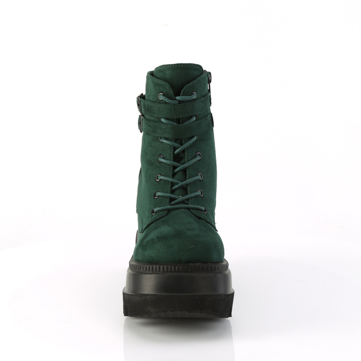 Demonia Cult Quality | "Shaker-52" Boots - Emerald Vegan Suede