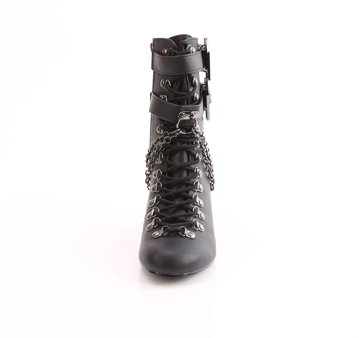 Demonia Cult Exclusive | "Vivika-128" Boots - Black Vegan Leather