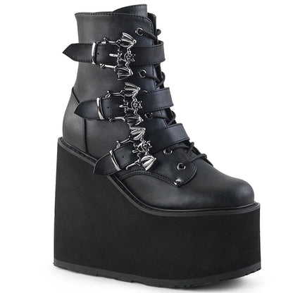 Demonia Cult Essential | "Swing-103" Boots - Black Vegan Leather
