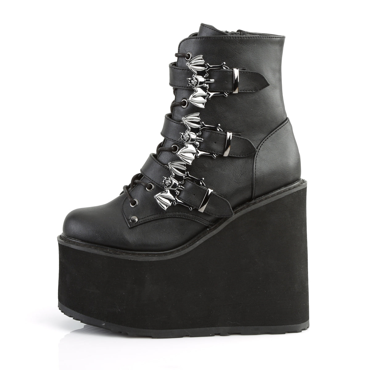Demonia Cult Essential | "Swing-103" Boots - Black Vegan Leather
