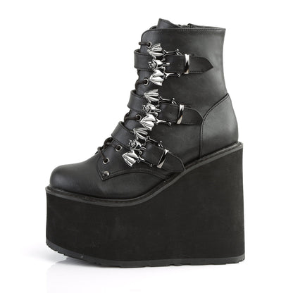 Demonia Cult Essential | "Swing-103" Boots - Black Vegan Leather