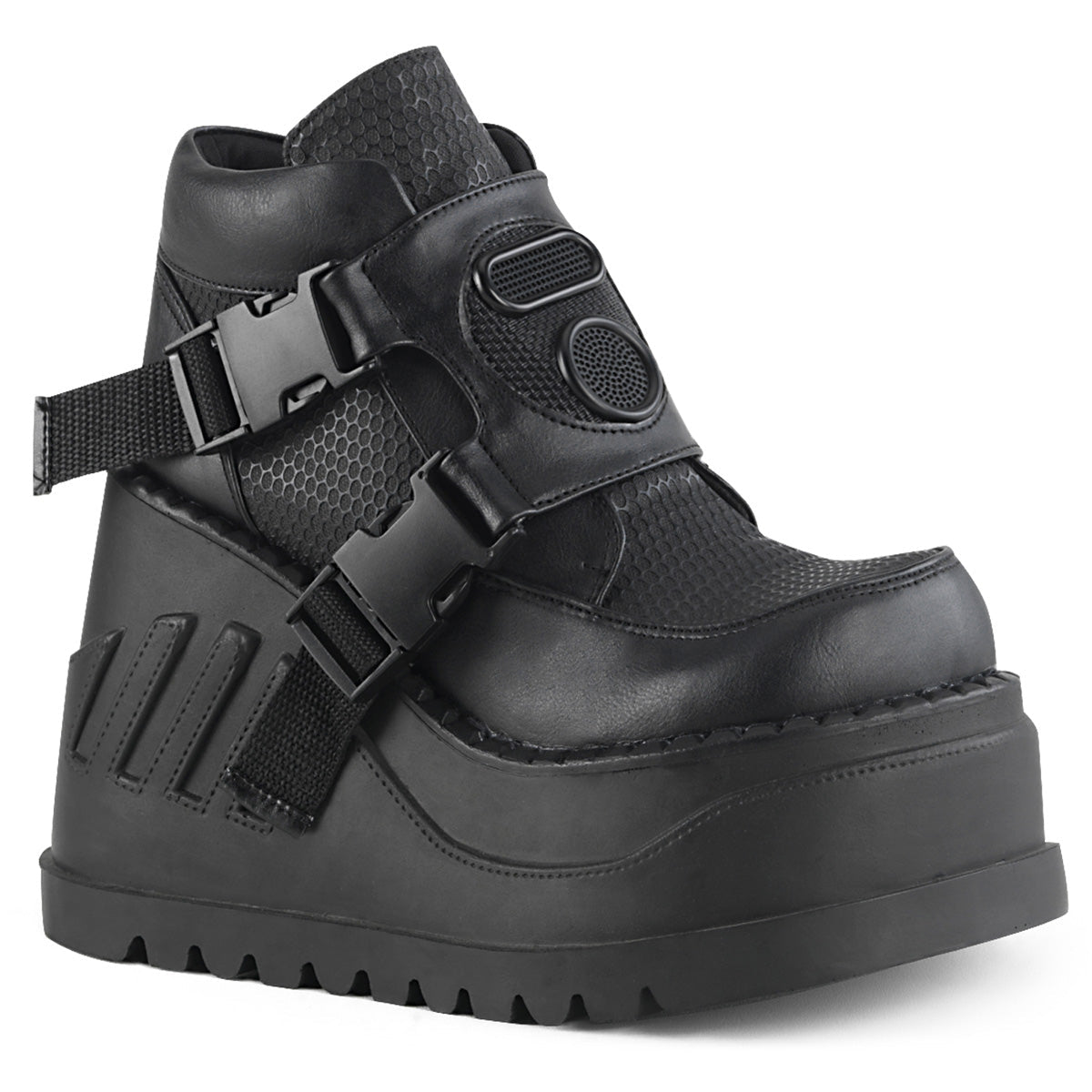 Demonia Cult Everyday | "Stomp-15" Boots - Black Vegan Leather