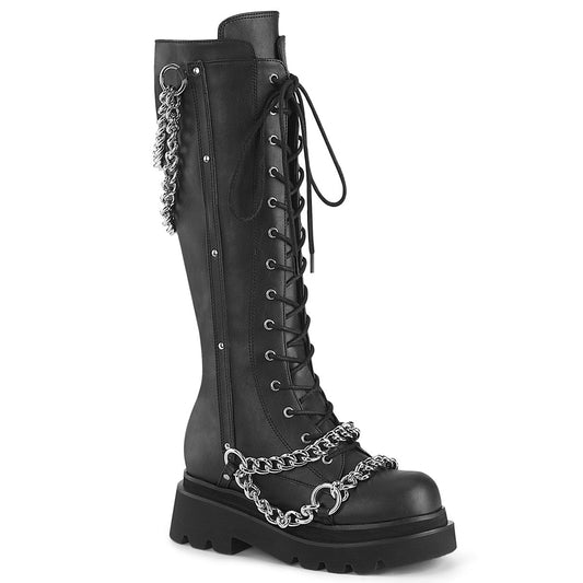 Demonia Cult Latest | "Renegade-215" Boots - Black Vegan Leather