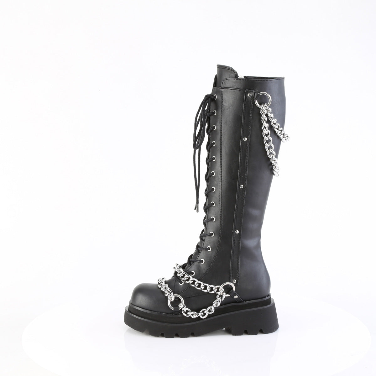 Demonia Cult Latest | "Renegade-215" Boots - Black Vegan Leather