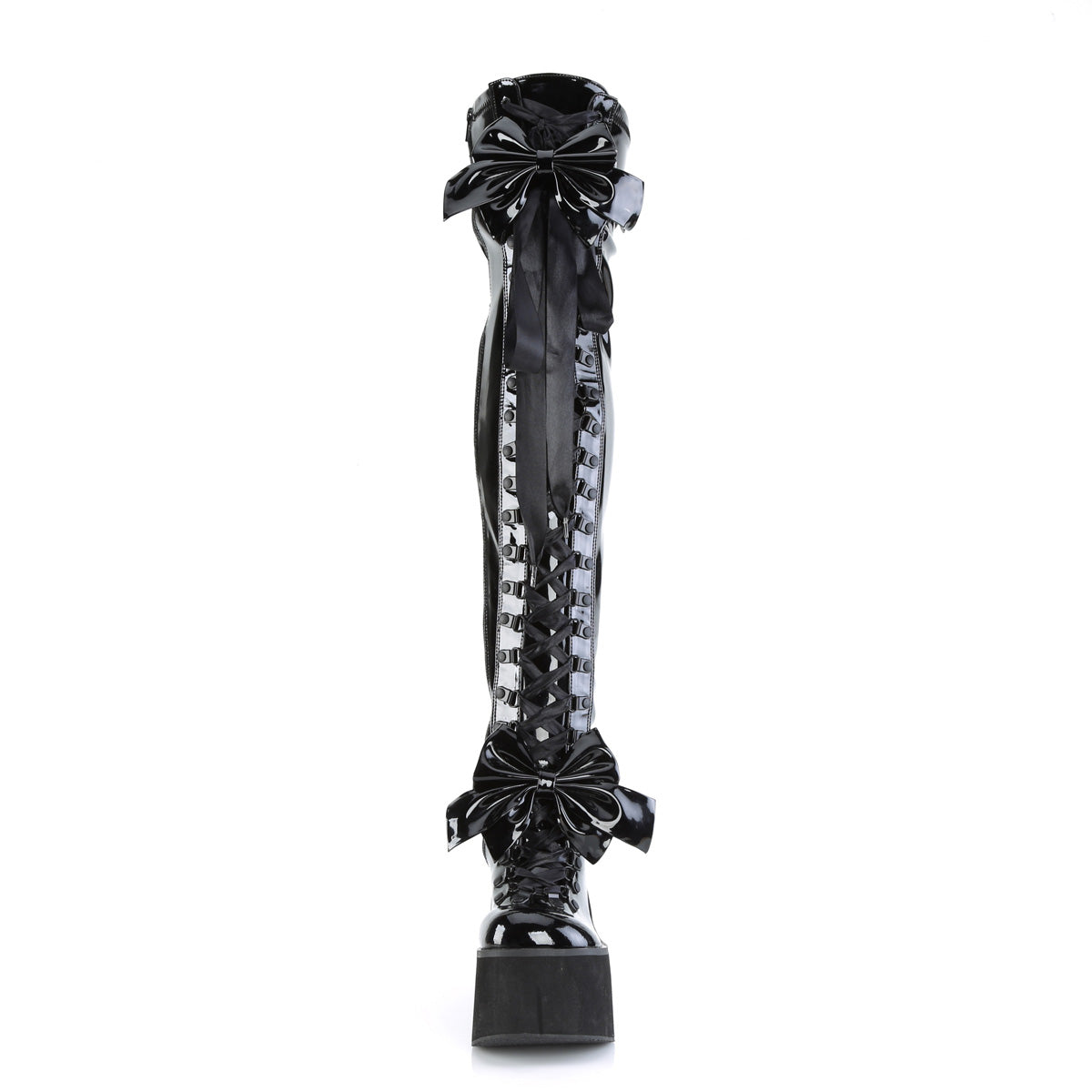 Demonia Cult Quality | "Kera-303" Boots - Black Stretch Patent