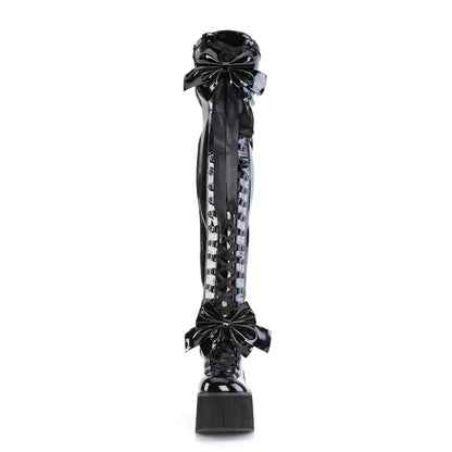 Demonia Cult Quality | "Kera-303" Boots - Black Stretch Patent