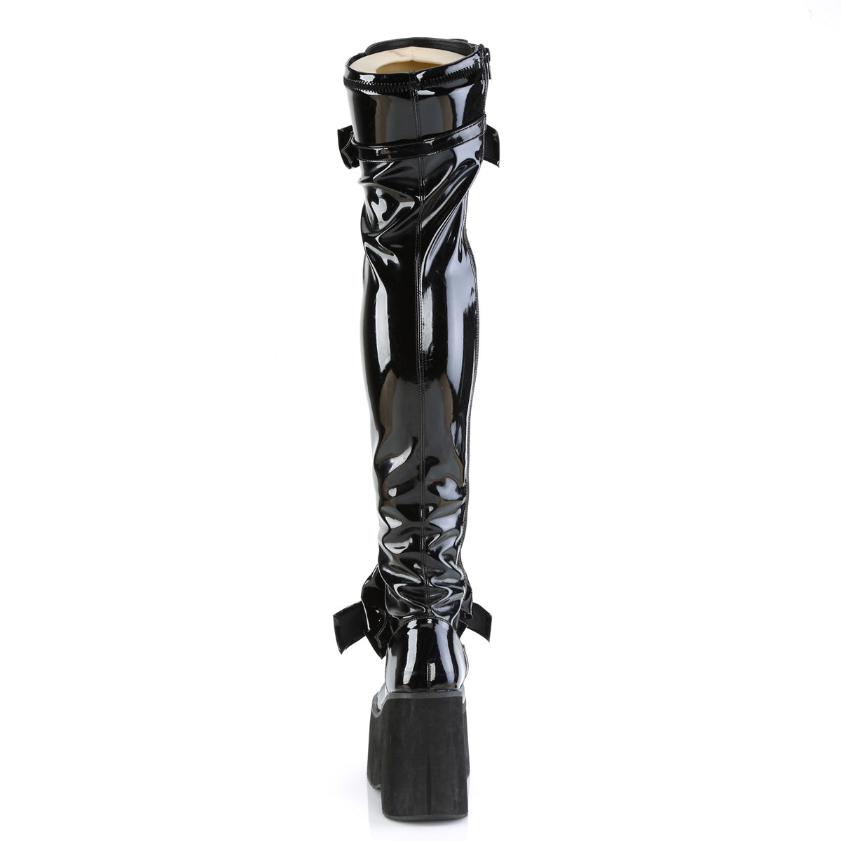 Demonia Cult Quality | "Kera-303" Boots - Black Stretch Patent