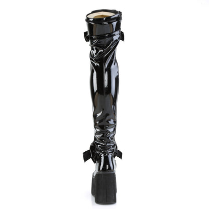 Demonia Cult Quality | "Kera-303" Boots - Black Stretch Patent