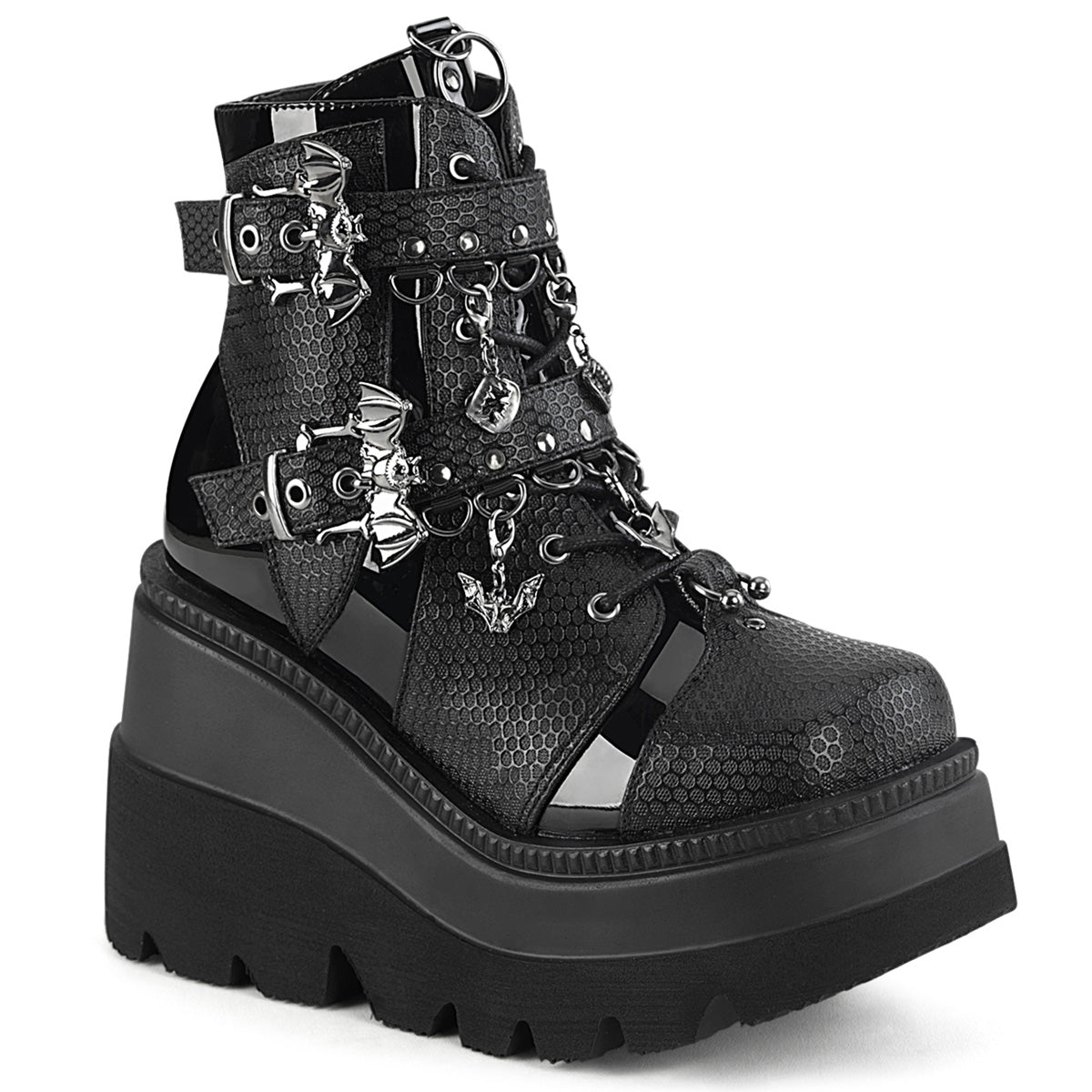 Demonia Cult Exclusive | "Shaker-66" Boots - Black Vegan Leather