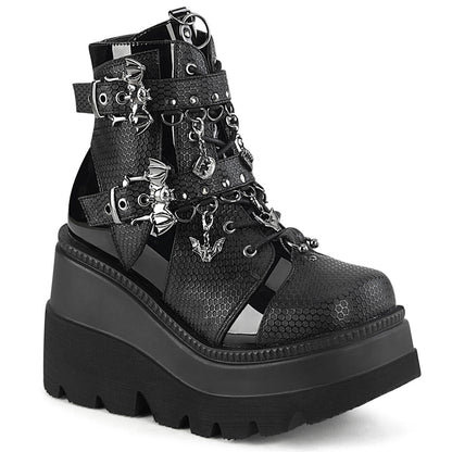 Demonia Cult Exclusive | "Shaker-66" Boots - Black Vegan Leather