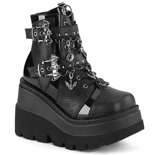 Demonia Cult Exclusive | "Shaker-66" Boots - Black Vegan Leather