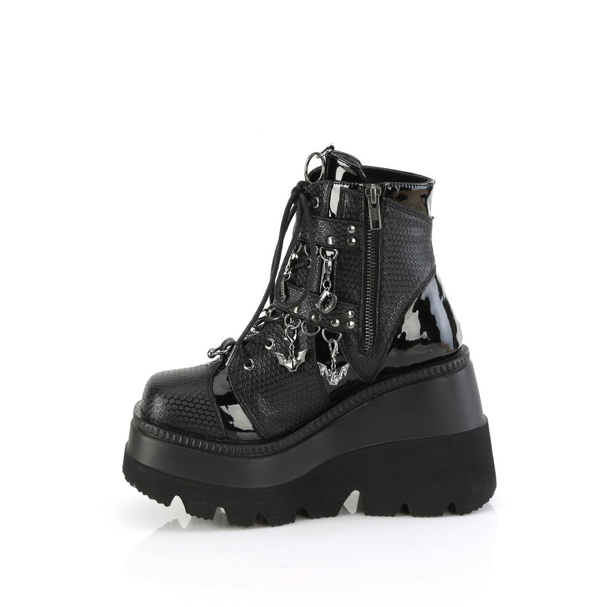 Demonia Cult Exclusive | "Shaker-66" Boots - Black Vegan Leather