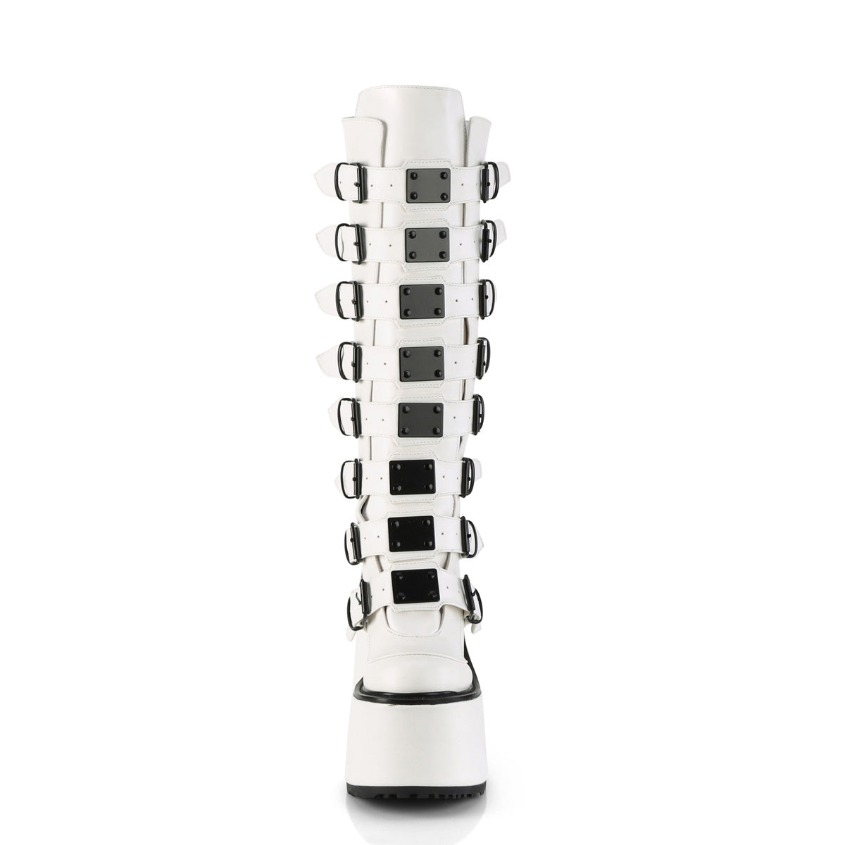 Demonia Cult Essential | "Swing-815" Boots - White Vegan Leather