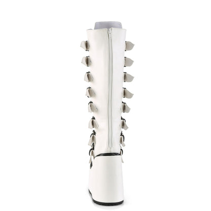 Demonia Cult Essential | "Swing-815" Boots - White Vegan Leather