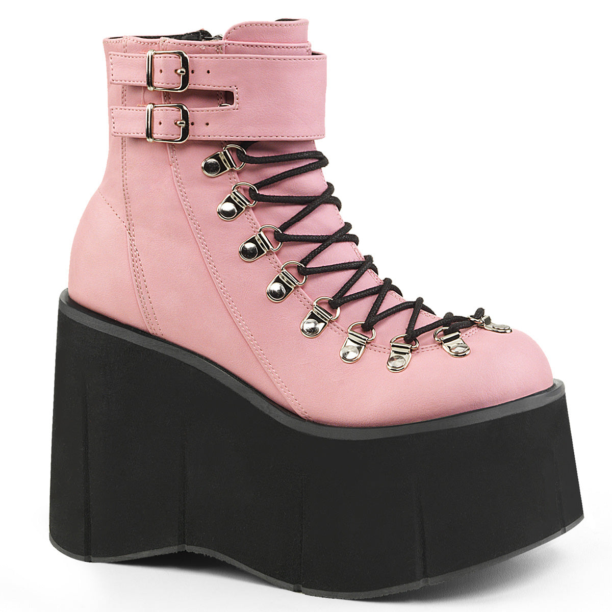Demonia Cult Great Value | "Kera-21" Boots - Baby Pink Vegan Leather