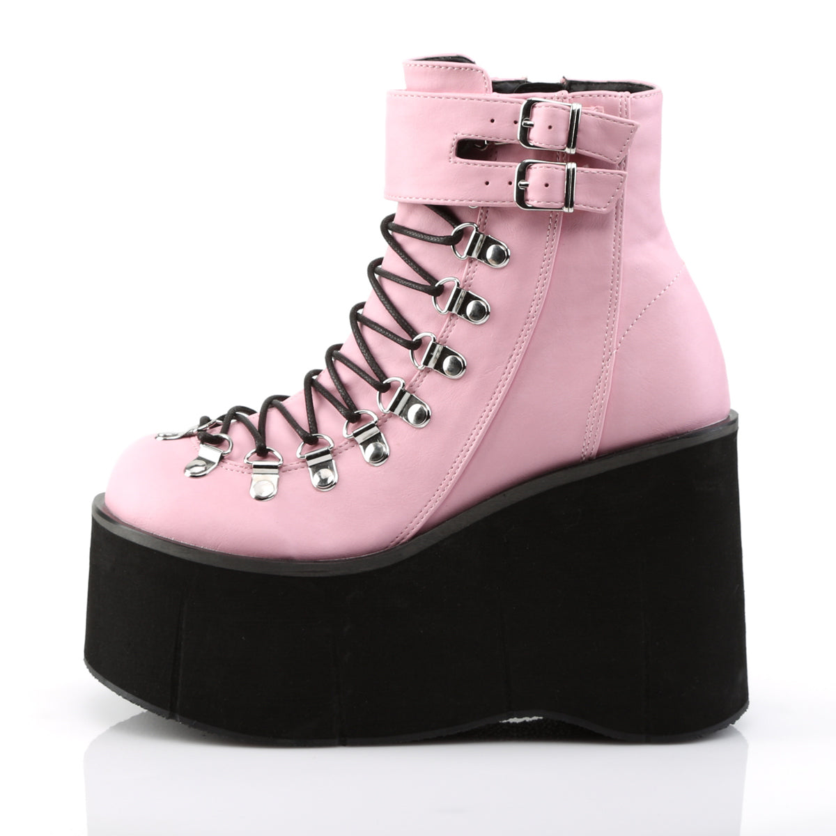 Demonia Cult Great Value | "Kera-21" Boots - Baby Pink Vegan Leather