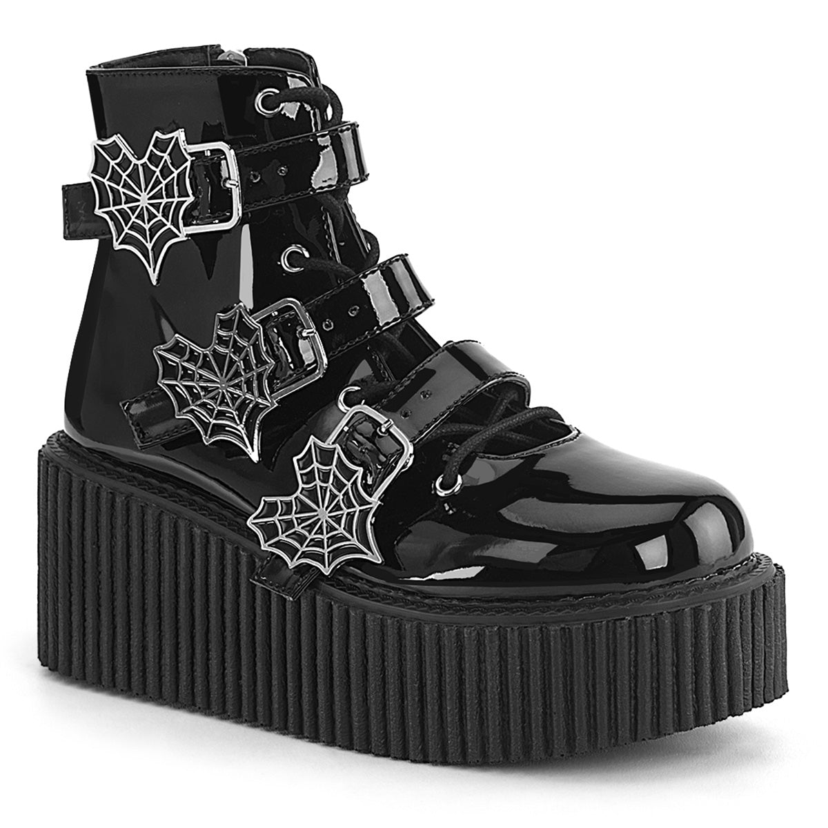 Demonia Cult Latest | "Creeper-260" Creepers - Black Patent