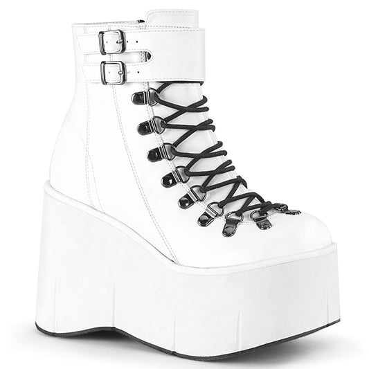 Demonia Cult Quality | "Kera-21" Boots - White Vegan Leather