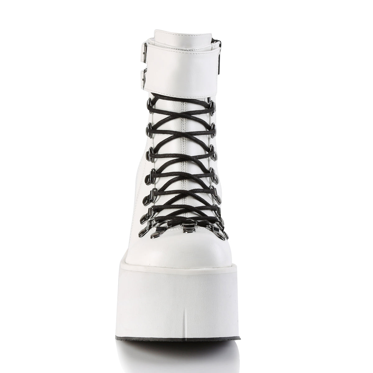 Demonia Cult Quality | "Kera-21" Boots - White Vegan Leather
