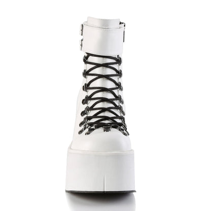 Demonia Cult Quality | "Kera-21" Boots - White Vegan Leather