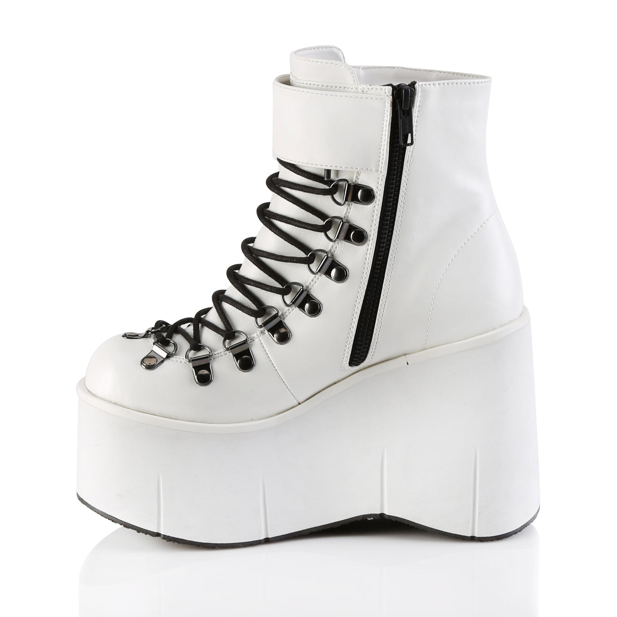 Demonia Cult Quality | "Kera-21" Boots - White Vegan Leather